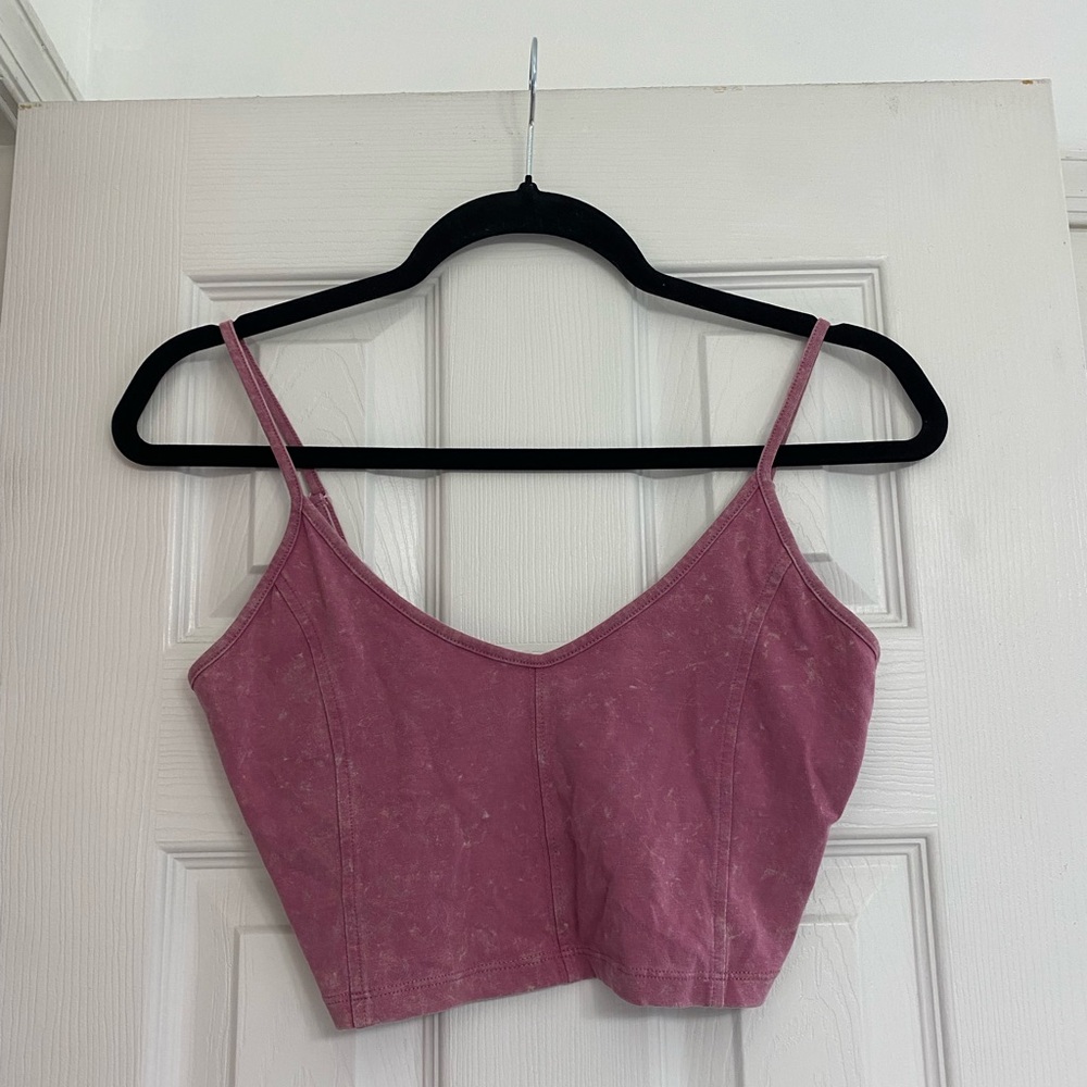 American Eagle “Cropped Corset Cami” Top, Color: Berry